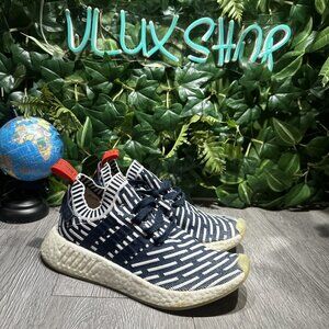 Adidas NMD R2 Primeknit Roni Navy White Running Boost Sneakers Men 6 W 8 BB2909